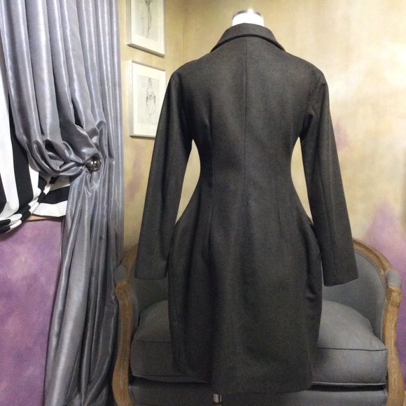 RARE! Rose A Pois NWOT gray structured wool coat, size 42 - Picture 5 of 10